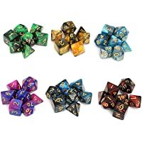 Moncolis Dados Poliedricos 6 x 7 (42 Piezas) Dados de Juego para Dungeons and Dragons DND RPG MTG D20 D12 D10 D8 D6 D4…